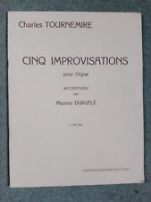 Tournemire improvisations vol. for sale  SALISBURY