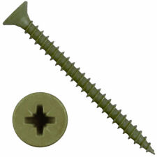 Used, Professional Decking Landscape External Wood Screws 30 40 50 60 70 Green Coated  for sale  Shipping to South Africa