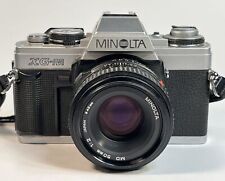 Minolta XG-M 35mm Film Camera w/ 50mm MD 1:2 Lens And Strap Film Tested & Works, used for sale  Shipping to South Africa