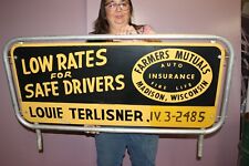 large sign vintage insurance for sale  Bloomington