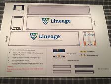 1/76 Lineage trailer adhesive decals, suit Oxford Diecast trailer, Code 3 for sale  Shipping to Ireland