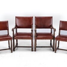 Oak leather upholstered for sale  OTLEY