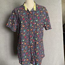 RAIL Womens Shirt Blouse Size XL Short Sleeve Multicolor Festive Geometric for sale  Shipping to South Africa