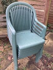 green stackable chairs for sale  YORK