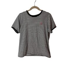 Camiseta listrada masculina TOF Paris tamanho XL gola redonda peito logotipo França algodão comprar usado  Enviando para Brazil