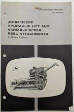 John Deere Hydraulic Lift & Variable Speed Reel Reel Attachments Manuale degli operatori usato  Spedire a Italy