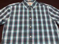 Usado, Camisa masculina pinguim manga curta manga curta azul algodão xadrez logotipo grande G comprar usado  Enviando para Brazil