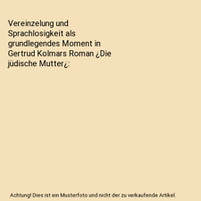 Vereinzelung sprachlosigkeit a gebraucht kaufen  Trebbin