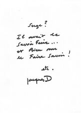 Jacques dutronc manuscrit d'occasion  Lyon III