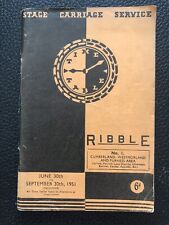 Ribble bus timetable for sale  PEACEHAVEN