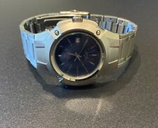 Usado, Vintage Relógio Masculino CASIO Indicador de Data Rosto Azul Prata Excelente comprar usado  Enviando para Brazil