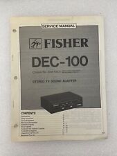 Usado, Adaptador de TV estéreo original Fisher DEC-100 control remoto servicio de reparación manual segunda mano  Embacar hacia Argentina