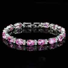 Pulsera de plata esterlina 925 topacio turquesa para mujer joyería de diamantes, usado segunda mano  Embacar hacia Argentina