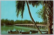 Cartão postal Sanibel Island Flórida 19650 ponte passagem cega btw Captiva e Sanibel comprar usado  Enviando para Brazil
