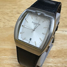 Relógio de quartzo Kenneth Cole KC1214 masculino prata aço couro analógico nova bateria comprar usado  Enviando para Brazil