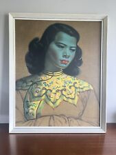 Tretchikoff 'The Chinese Girl' Framed Print 1960s Vintage Mid Century MCM Green for sale  Shipping to South Africa