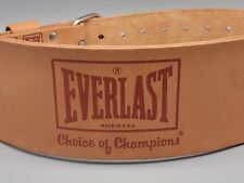 Usado, Cinturón de levantamiento de pesas Everlast 4" cuero modelo mediano #1011 EE. UU. elección de champio segunda mano  Embacar hacia Argentina