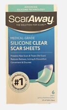 ScarAway Medical-Grade Silicone Clear Scar Sheets (6 Sheets) 1.5" x 3" for sale  Shipping to South Africa
