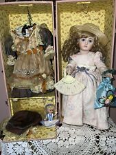 16''Antique Bourgoin Steiner Artist Repro Porcelain doll, box/ 3 dresses, used for sale  Shipping to South Africa