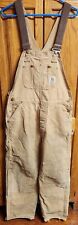 CARHARTT Overalls Insulated 6FBQZ Men's 34x32 UNION Made USA Vintage Double Knee for sale  Shipping to South Africa