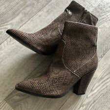 Next Ladies Ankle Boots, Size 5, Brown Faux Leather, Snakeskin, New, # 230 for sale  Shipping to South Africa