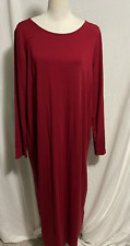 NWOT Eileen Fisher Tencel Crew Neck Shift Jersey T-Shirt Dress, Red, XL for sale  Shipping to South Africa