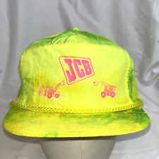 Chapéu de corda JCB construção equipamento pesado vintage amarelo verde ajustável comprar usado  Enviando para Brazil