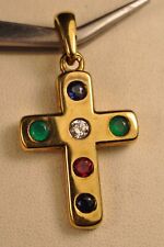 Croix pendentif vintage d'occasion  Tocane-Saint-Apre