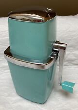 Vintage Sears Ice Crusher Chopper Vintage Chrome Metal Turquoise for sale  Shipping to South Africa