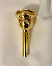 40s RUDY MUCK 24 Tenor Trombone mthp small shank GOLD PLATE 23.5mm med shallow V for sale  Shipping to South Africa