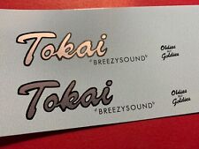 Tokai Breezysound Guitar Headstock Waterslide Decals Silver  Metallic for sale  Shipping to South Africa