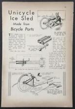 Unicycle ice sled for sale  Diamond Point