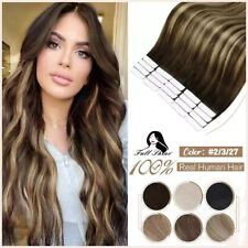 Full Shine Tape In Hair Extensions Remy Human Hair Skin Weft Invisiable Seamless for sale  Shipping to South Africa