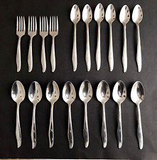 MAR-CREST CITATION Starburst Wavy Flatware Lot-18 Ice Tea Salad SPOONS ATOMIC for sale  Shipping to South Africa