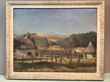 Artist Unknown South African Village Framed Oil Painting Circa 1950s for sale  Shipping to South Africa