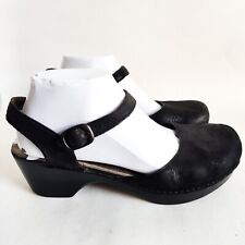 Dansko Sam Mary Jane Clogs Sandals Shoes Black Leather Women's Size 40 US 9.5-10 for sale  Shipping to South Africa
