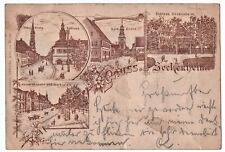 alte Litho-Ak Mannheim, Seckenheim, Mehrbild, gelaufen 1896 !!! Bahnpost gebraucht kaufen  Reichenbach
