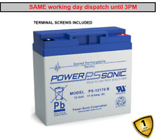 PowerSonic 12 volts 17Ah bateria recarregável 12V chumbo-ácido SUBSTITUI 18-19-20AH, usado comprar usado  Enviando para Brazil