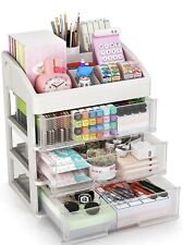 Organizador de armazenamento de mesa com 3 gavetas para maquiagem, escola, mesa de escritório comprar usado  Enviando para Brazil