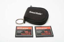 Conjunto Sandisk de 2X Extreme 16GB 60MB/S cartões flash compactos na bolsa, formatado, usado comprar usado  Enviando para Brazil