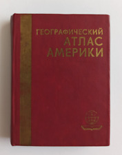 Atlas geográfico da América, mini formato, atlas de bolso, livro vintage soviético, usado comprar usado  Enviando para Brazil