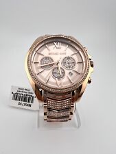 Relógio feminino Michael Kors Whitney tamanho grande glitz ouro rosa pavê aço inoxidável comprar usado  Enviando para Brazil