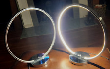 Luminária de mesa rara 14" redonda em forma de globo - LED - Onda mão ligada/desligada cromada comprar usado  Enviando para Brazil