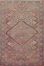 Vintage Geometric Yalameh Living Room Area Rug 7x10 Hand-knotted Wool Carpet for sale  Shipping to South Africa