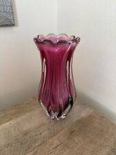 Pink glass vase for sale  Shipping to Ireland