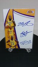 LA Lakers TRIPLE AUTOMÁTICO/tarjeta personalizada/sin tapas/sin Panini/Kobe Bryant LeBron James , usado segunda mano  Embacar hacia Argentina