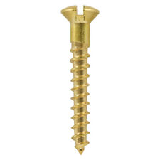 Solid Brass Screw Slotted Raised Head Wood Screws 3mm, 3.5mm, 4mm #4, #6, #8 for sale  Shipping to South Africa