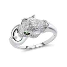 2.00Ct Round Cut Real Moissanite Women's Panther Ring 14K White Gold Plated for sale  Shipping to South Africa