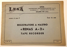 Manuale registratore nastro usato  Roma