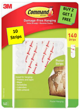 [10 Strips] 3M Command Poster Strips Damage Free Hanging B2G1 for sale  Shipping to South Africa